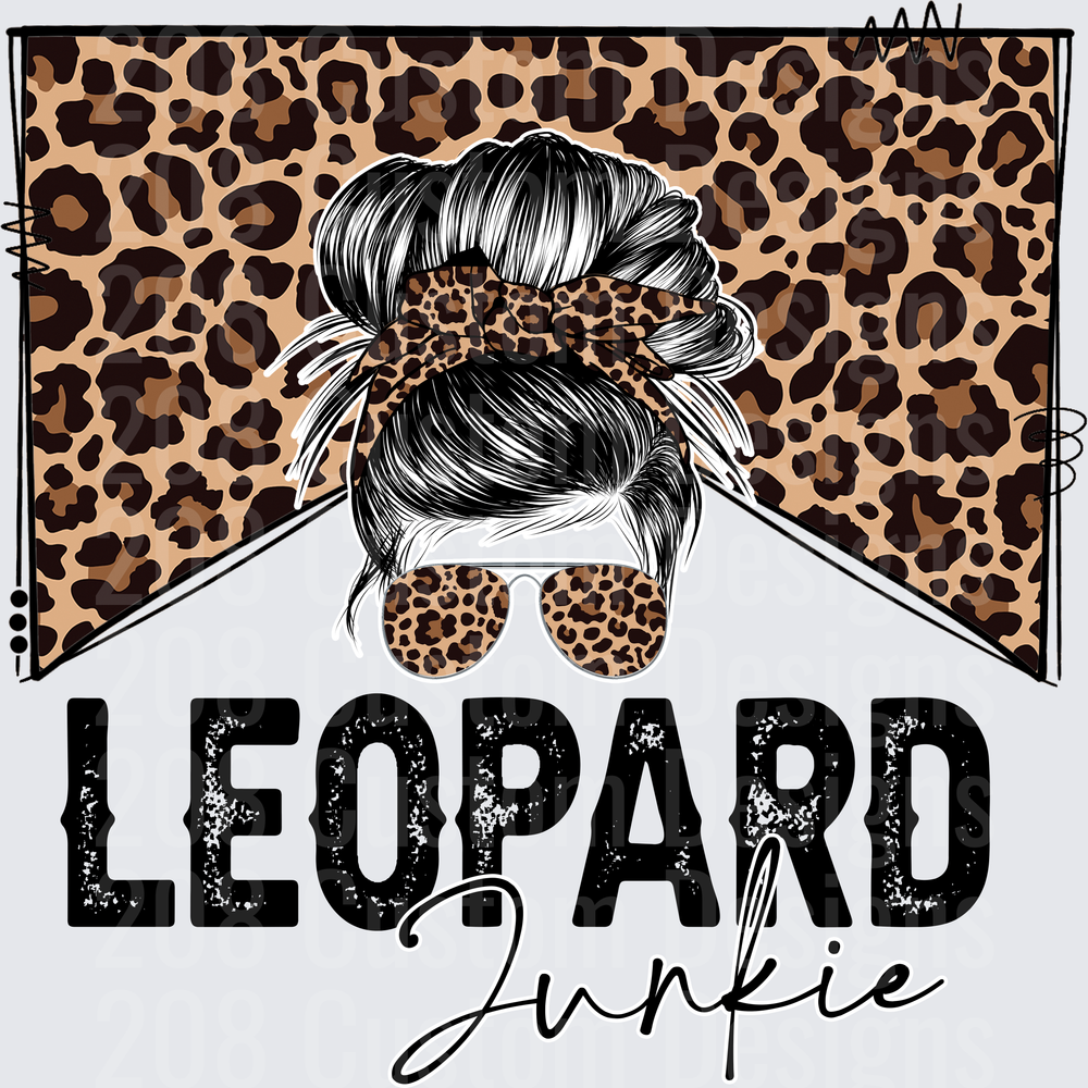 Leopard Junkie Messy Bun Hair with Leopard Print Sunglasses