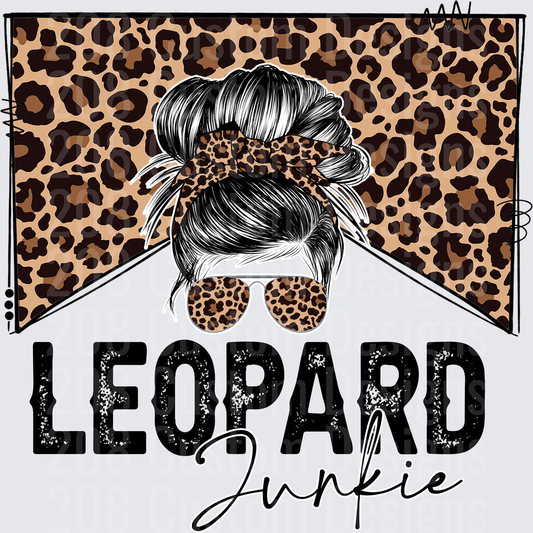 Leopard Junkie Messy Bun Hair with Leopard Print Sunglasses