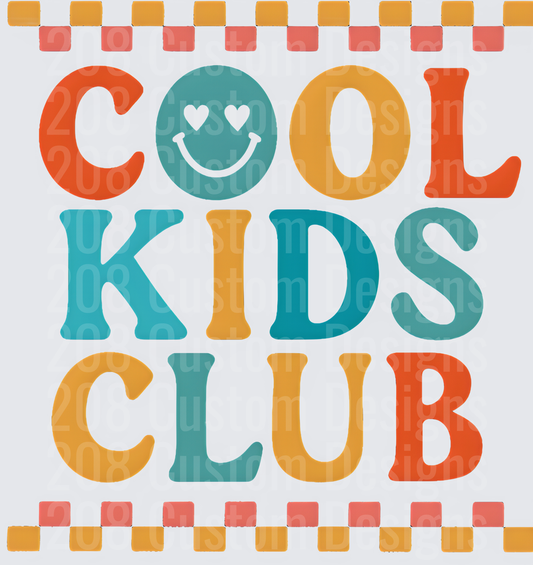 Cool Kids Club Retro Typography with Smiley Face