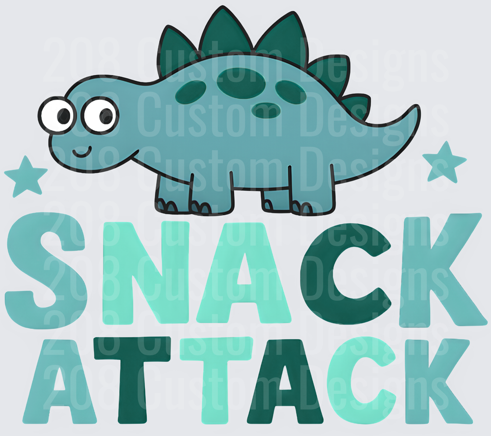 Cute Baby Stegosaurus Snack Attack with Stars
