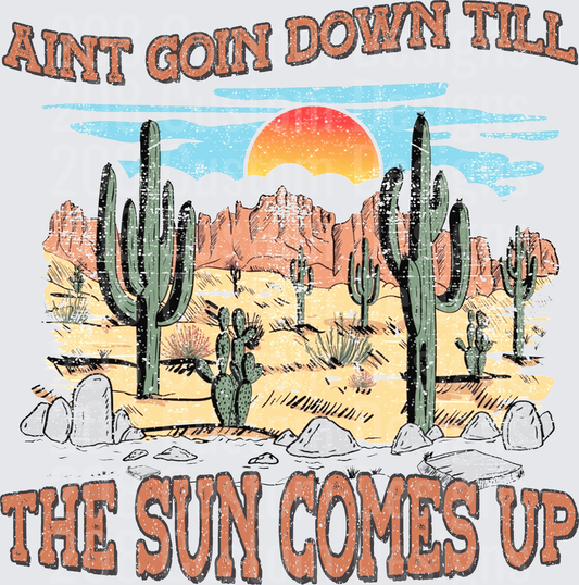 Ain't Goin Down Till The Sun Comes Up Desert Cactus Scene