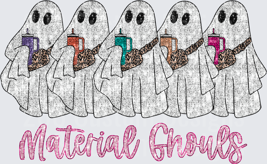 Material Ghouls Glitter Ghosts with Tumblers Halloween