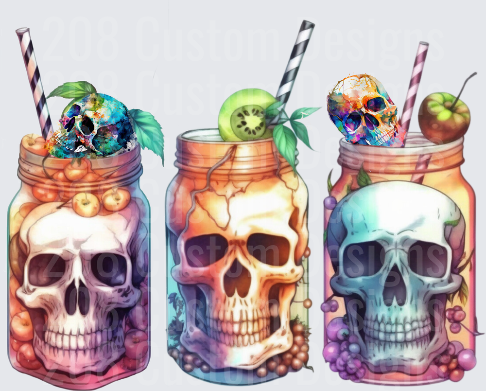 Skull Mason Jar Cocktails