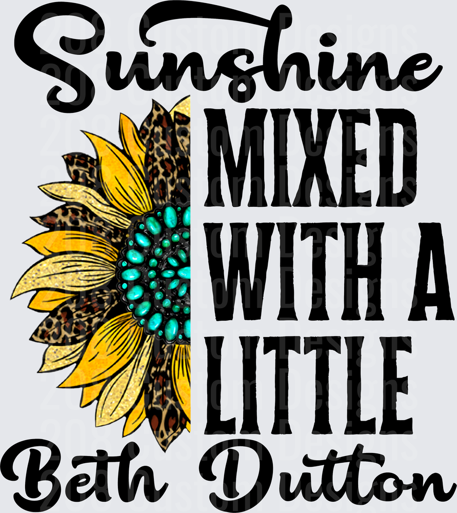 Sunshine Mixed with a Little Beth Dutton Leopard Sunflower