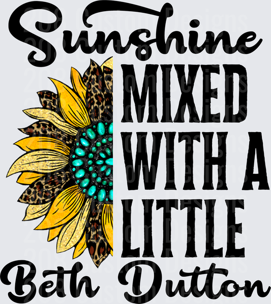 Sunshine Mixed with a Little Beth Dutton Leopard Sunflower