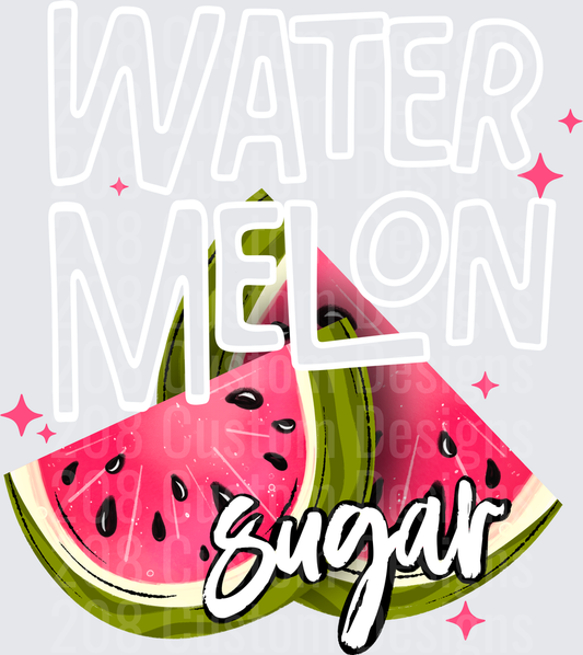 Watermelon Sugar Summer Fruit Typography Design