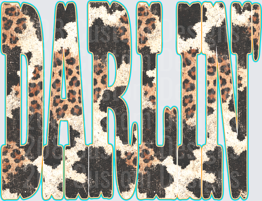 MAMA Leopard Print Distressed Vintage Letters