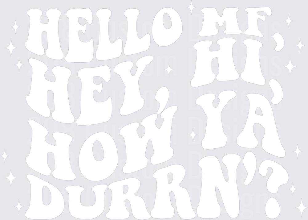 Hello MF  Retro Groovy Typography