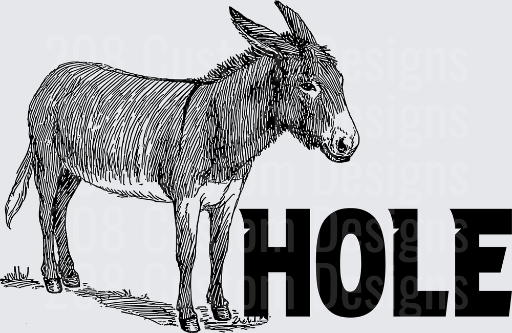 Asshole Vintage Engraving Style Illustration
