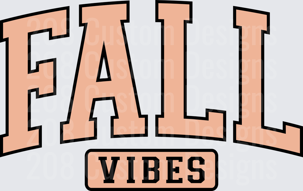 Fall Vibes Retro Peach Typography Design