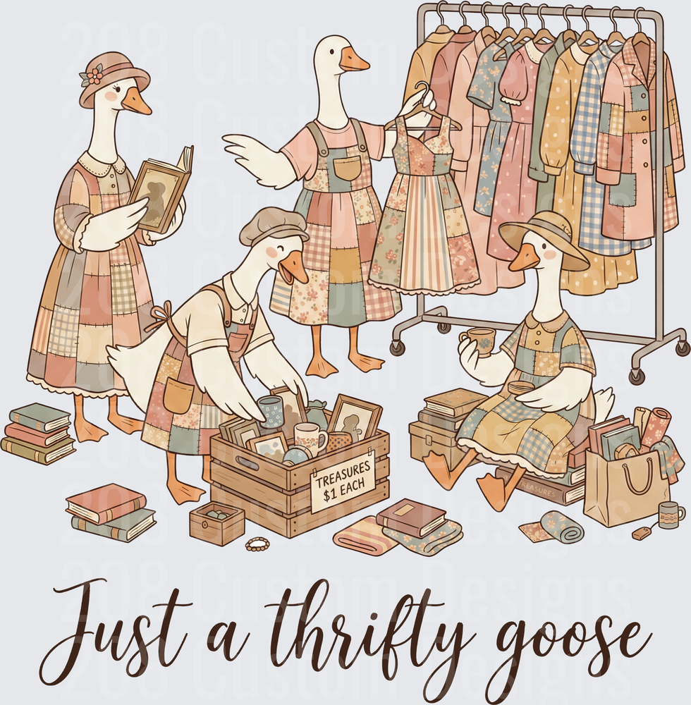 Just a Thrifty Goose Vintage Shopping Scene