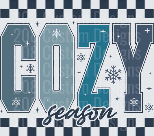 Cozy Season Winter Snowflake Typography Design