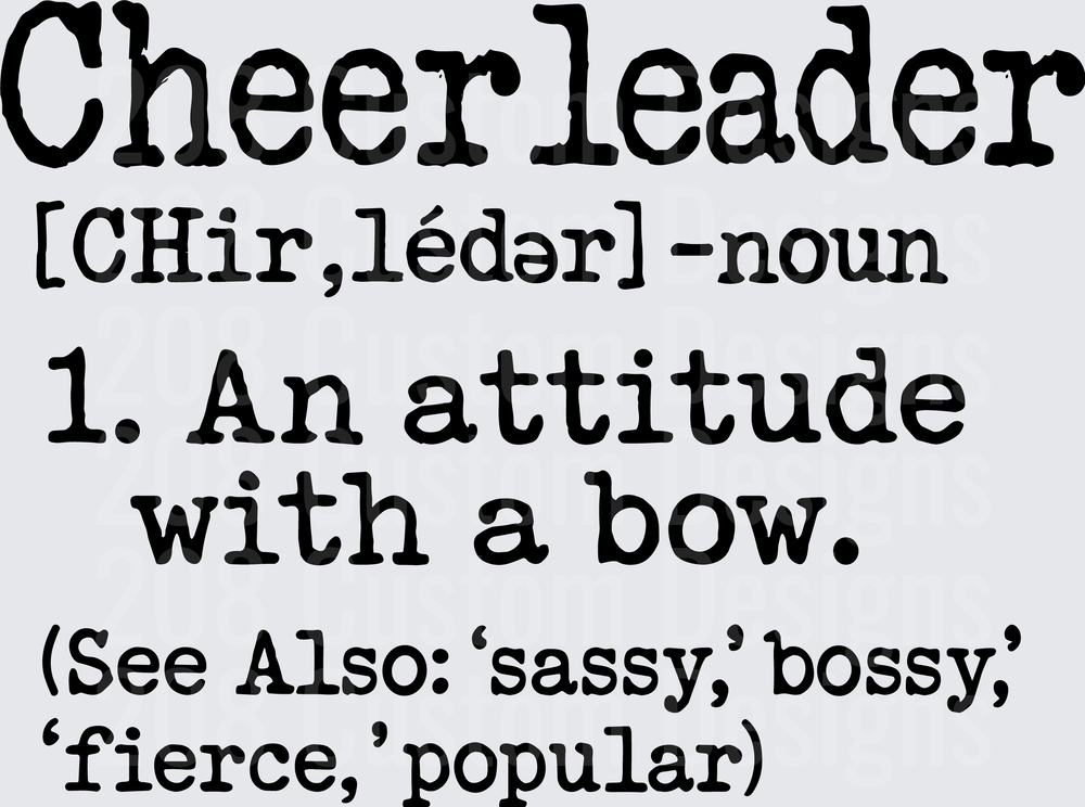 Cheerleader Dictionary Definition Funny