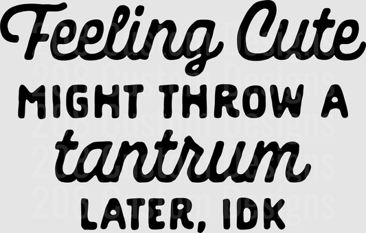 Feeling Cute Tantrum
