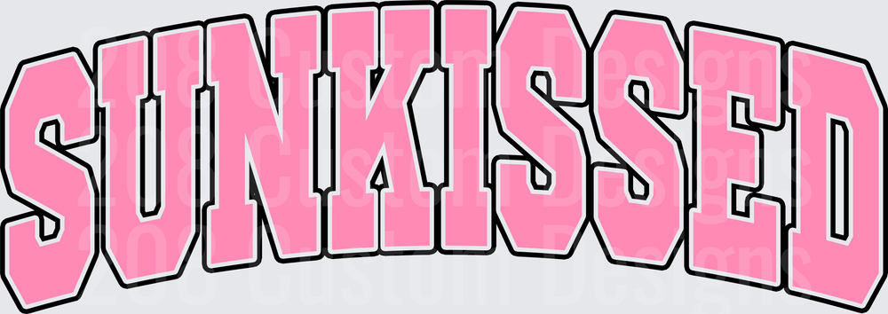SUNKISSED Pink Block Letters