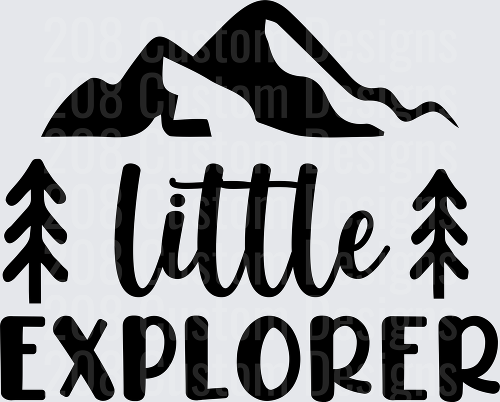 Little Explorer Mountain Adventure with Pine Trees