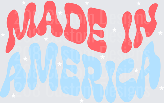 Made in America Patriotic Red White Blue