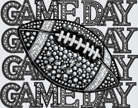 Rhinestone Bling Game Day Football Repeat Stack Design