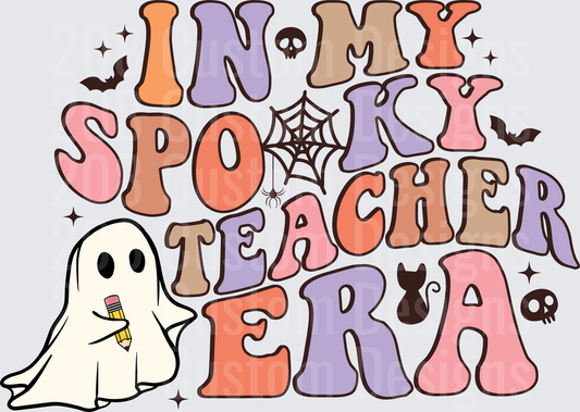 In My Spooky Teacher Era Halloween Ghost with Pencil