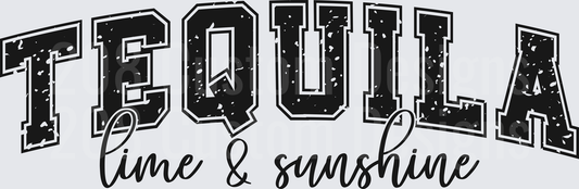 Tequila Lime and Sunshine Distressed Text Design