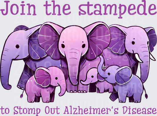 Join the Stampede to Stomp Out Alzheimer's Disease Purple Elephant Herd