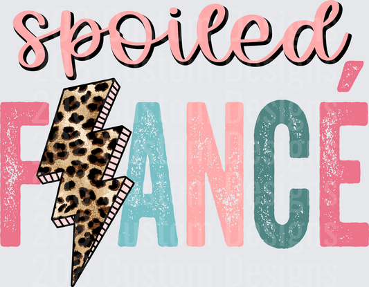 Spoiled Dance Lightning Bolt with Leopard Print Pattern