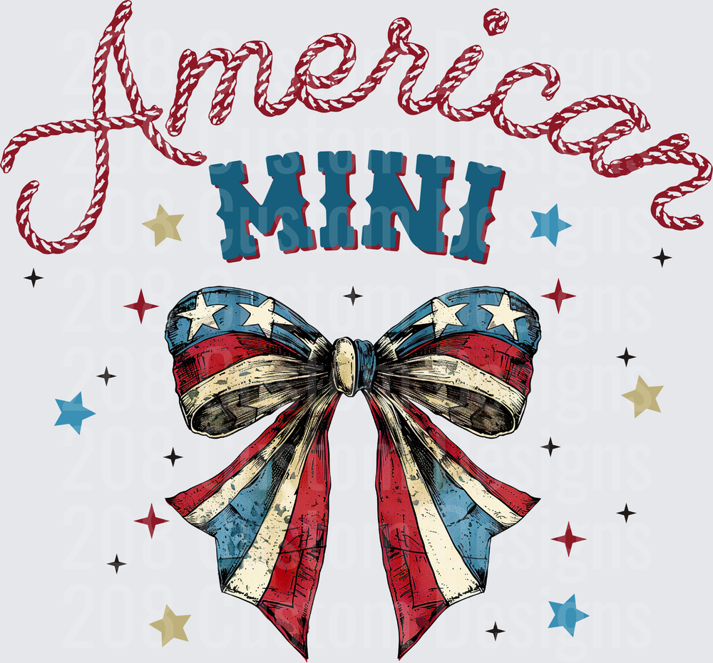 America Mini Patriotic Bow with Stars and Stripes Design