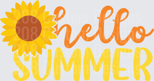 Hello Summer Sunflower Design