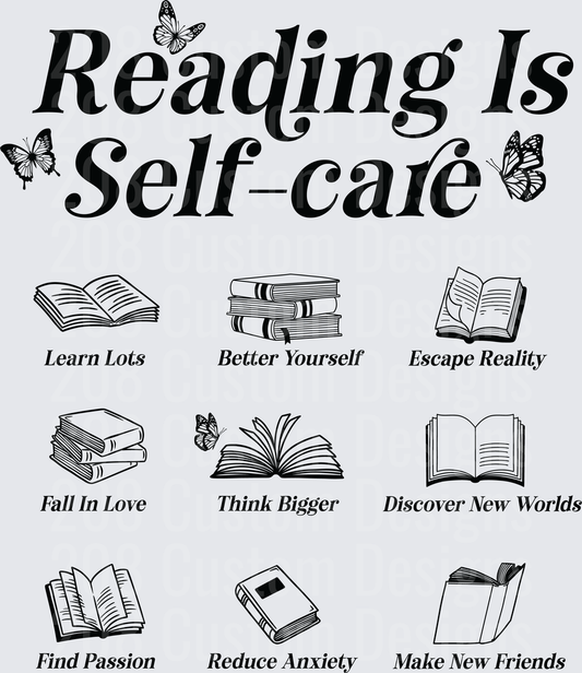 Reading Is My Self Care Motivational Quote Design