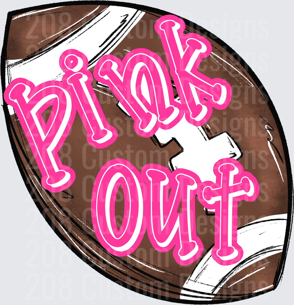 Pink Out Football Helmet Design