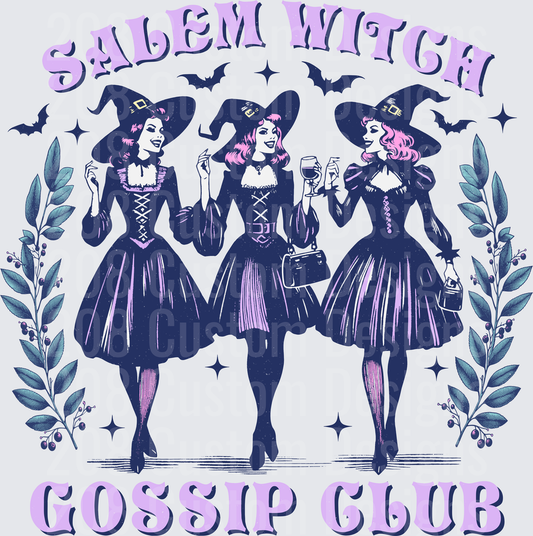 Salem Witch Gossip Club Three Witches Halloween