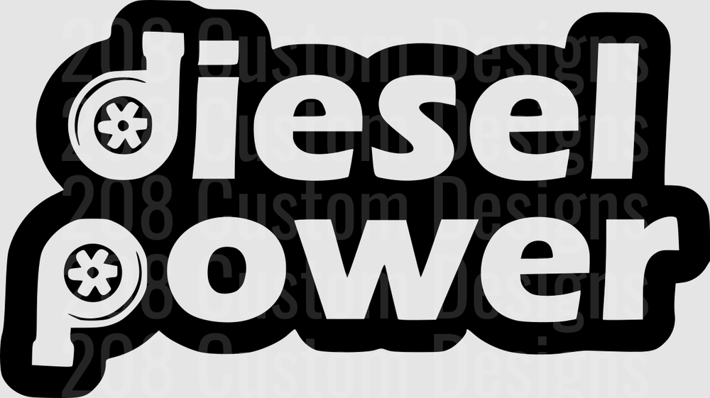 Diesel Power Bold Black and White Typography Design
