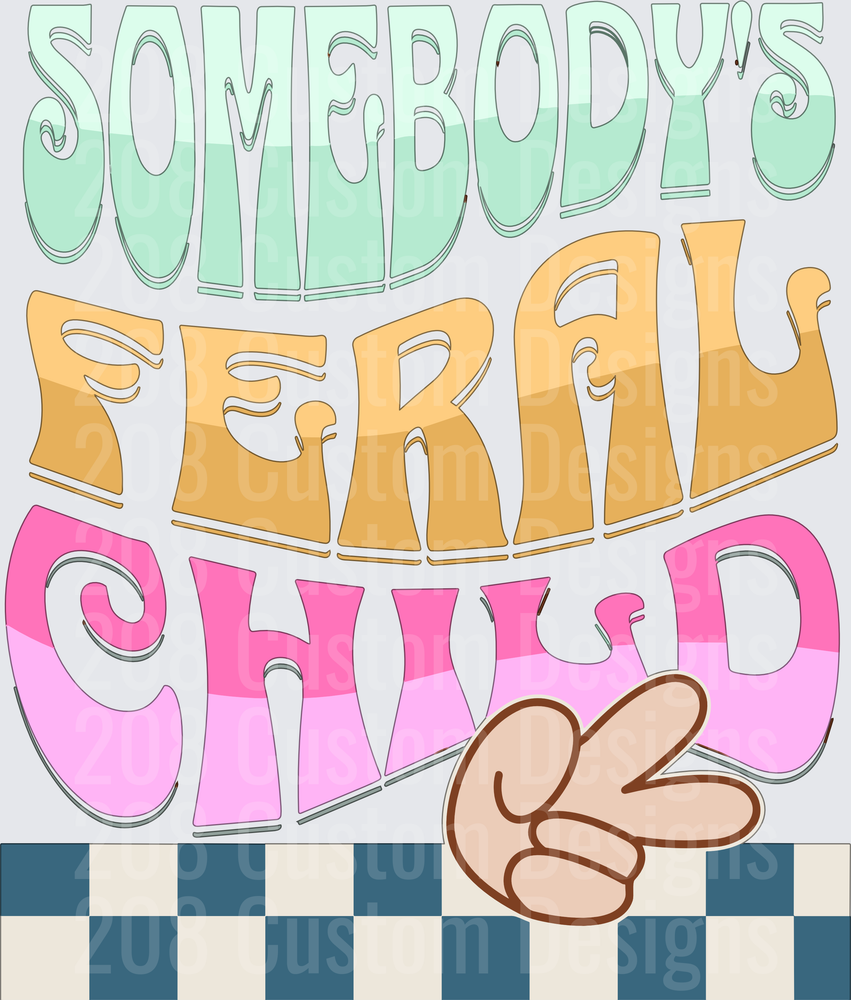 Somebody's Feral Child with Peace Sign