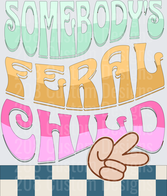 Somebody's Feral Child with Peace Sign