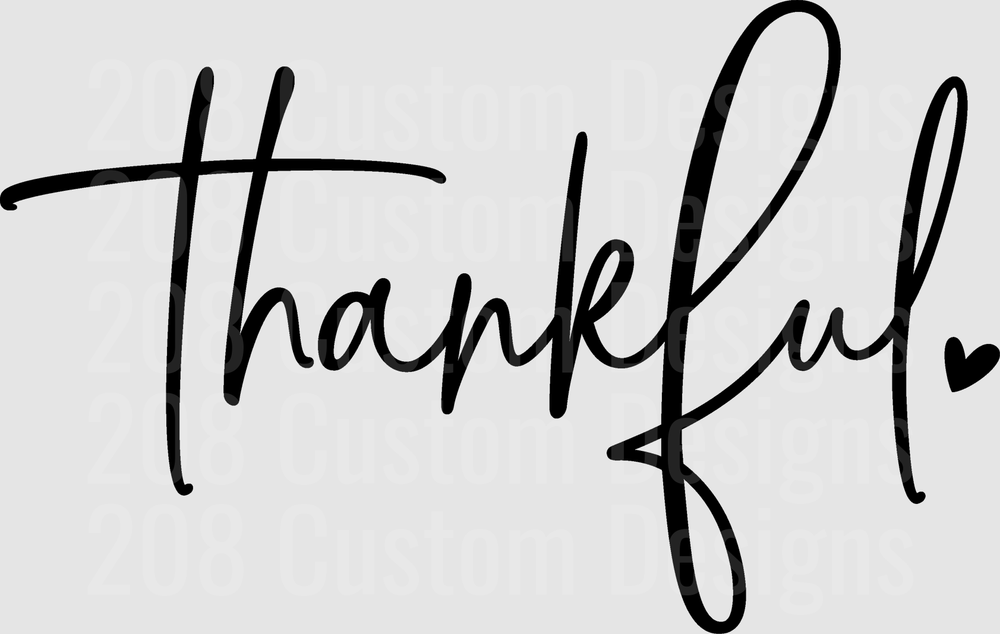 Thankful with Heart Accent