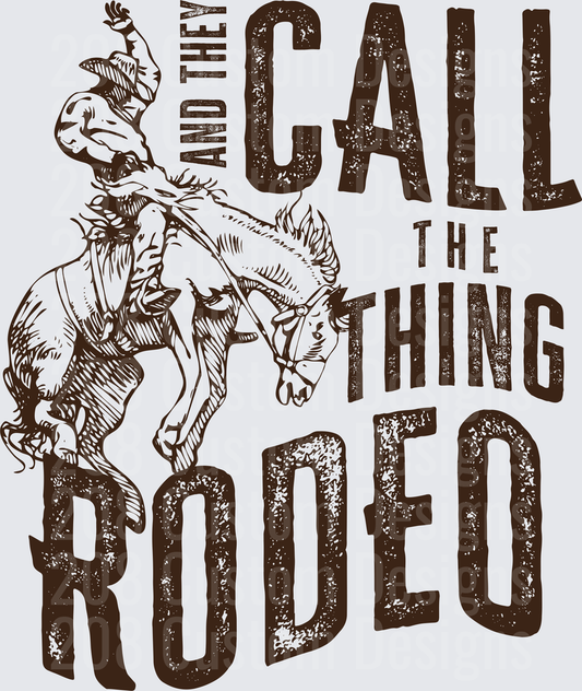 And The Call The Thing Rodeo Bronc Rider Western Vintage