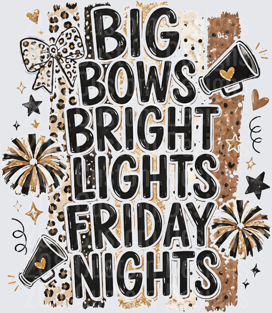 Big Bows Bright Lights Friday Nights Cheer
