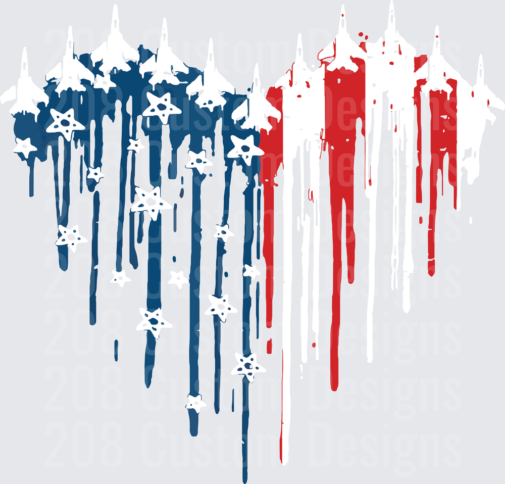Distressed American Flag Jets