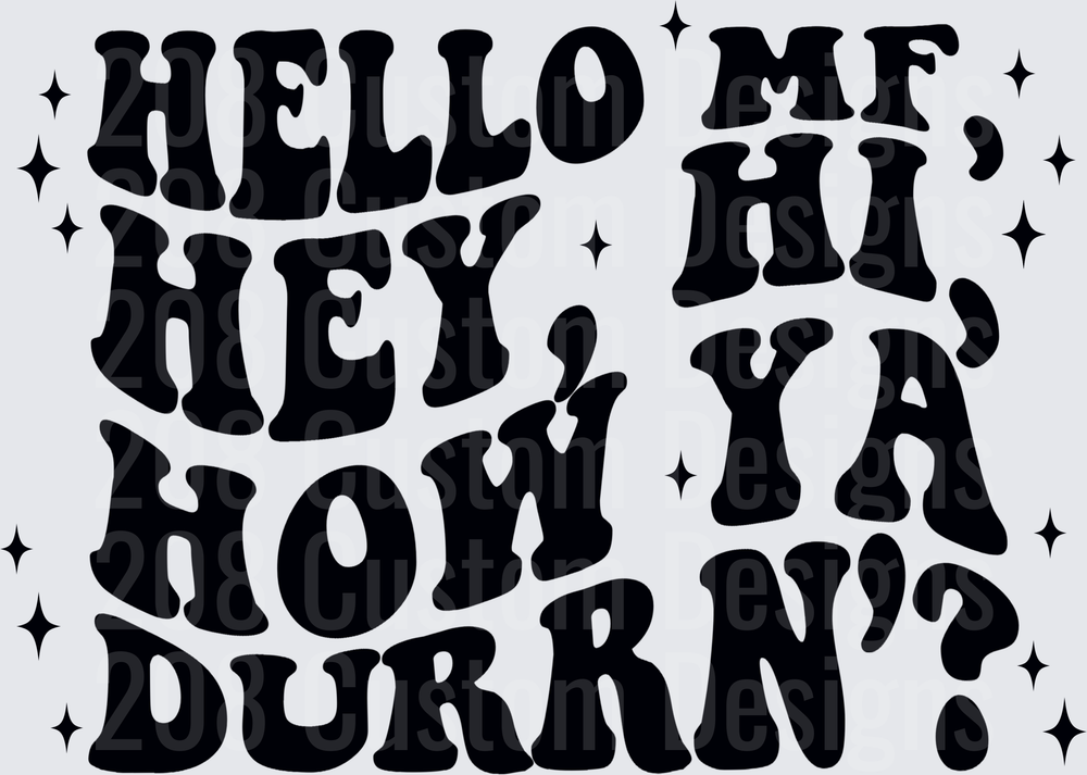 Hello MF  Retro Groovy Typography