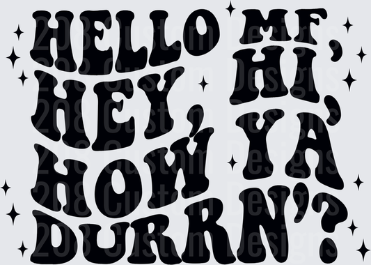 Hello MF  Retro Groovy Typography